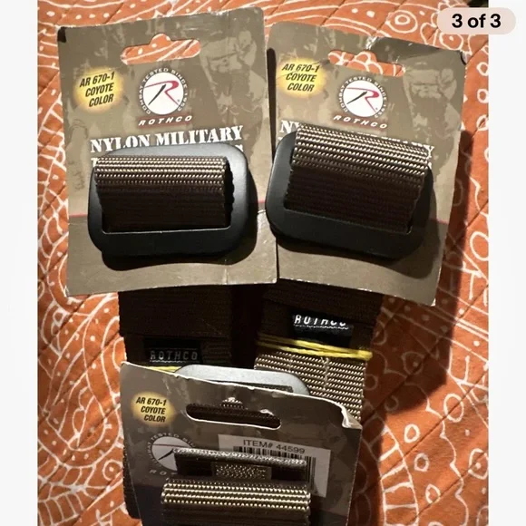 3 NEW Rothco 44599 Coyote Military Riggers Belt - Coyote - 2XL - Picture 1 of 4